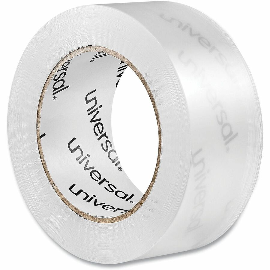 Universal Quiet Tape Box Sealing Tape, 3" Core, 1.88" x 109 yds, Clear, 6/Pack - 109 yd Length x 1.88" Width x 2 mil Thi