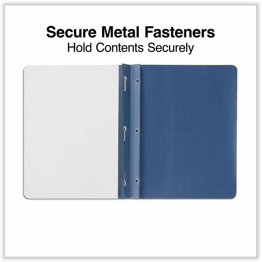 Universal Report Cover - 1/2" Folder Capacity - 8 1/2" x 11" - 100 Sheets Capacity - 3 x 3-prong Fastener - Punched - 25