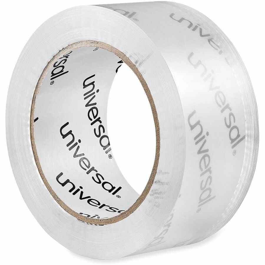 Universal Packaging Tape - 109 yd Length x 1.88" Width x 1.7 mil Thickness - 3" Core - Clear - Acrylic - Plastic Backing