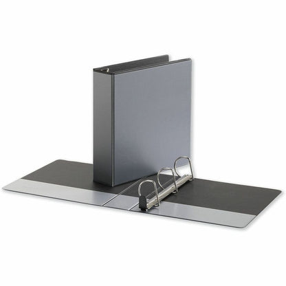 Universal Deluxe Easy-to-Open D-Ring View Binder, 3 Rings, 2" Capacity, 11 x 8.5, Black - 2" Binder Capacity - Letter - 