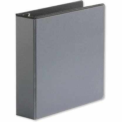 Universal Deluxe Easy-to-Open D-Ring View Binder, 3 Rings, 2" Capacity, 11 x 8.5, Black - 2" Binder Capacity - Letter - 
