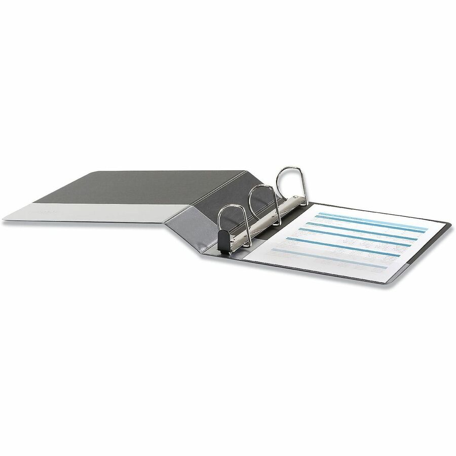 Universal Deluxe Easy-to-Open D-Ring View Binder, 3 Rings, 2" Capacity, 11 x 8.5, Black - 2" Binder Capacity - Letter - 