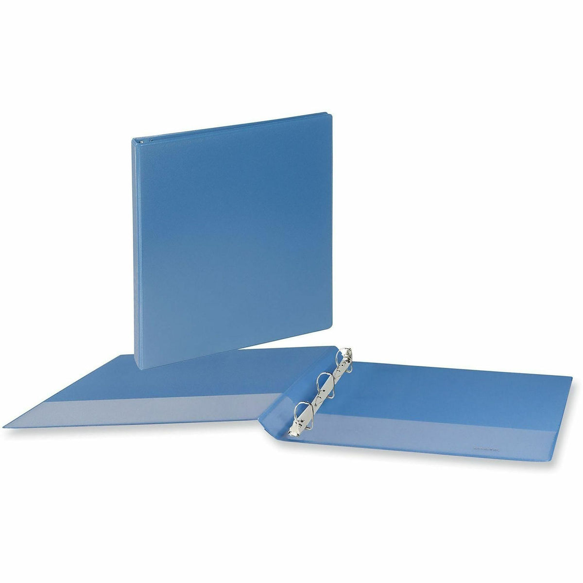 Universal Slant D-Ring View Binder, 3 Rings, 0.5" Capacity, 11 x 8.5, Light Blue - 1/2" Binder Capacity - Letter - 8 1/2