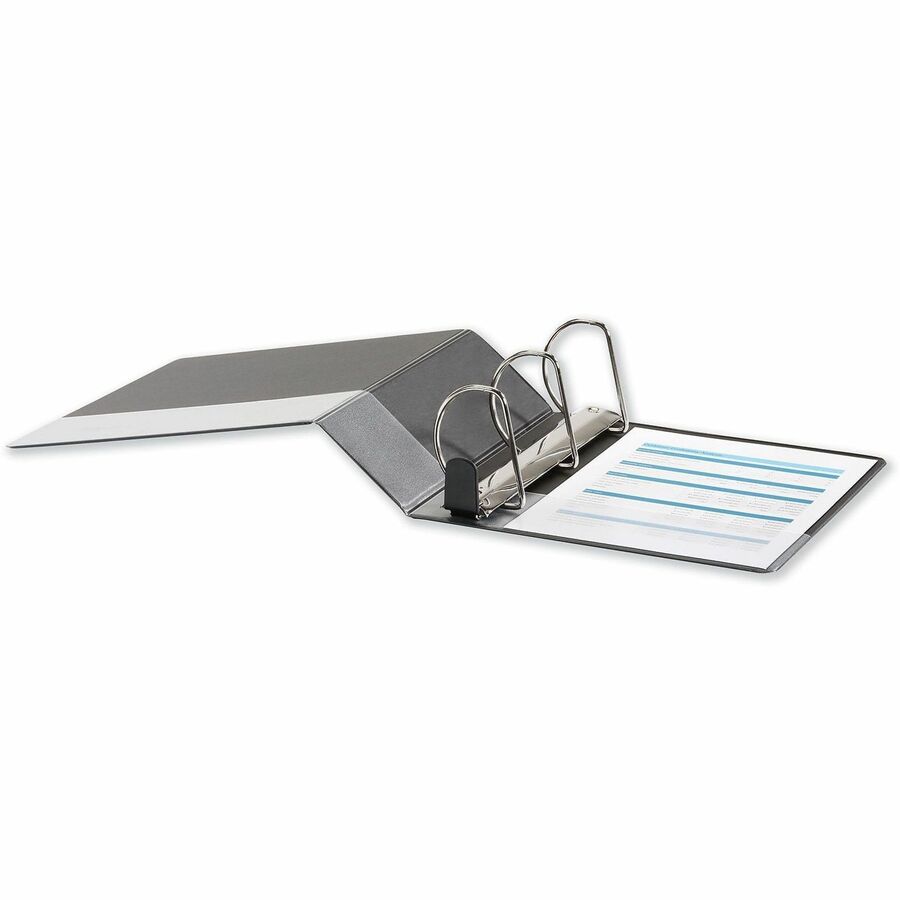 Universal Deluxe Easy-to-Open D-Ring View Binder, 3 Rings, 4" Capacity, 11 x 8.5, Black - 4" Binder Capacity - Letter - 