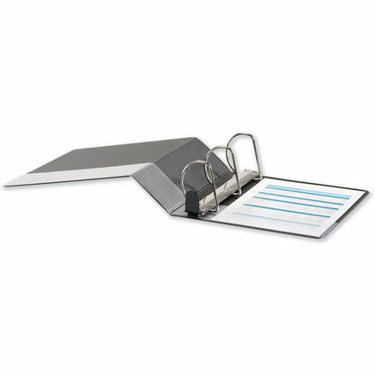 Universal Deluxe Easy-to-Open D-Ring View Binder, 3 Rings, 4" Capacity, 11 x 8.5, Black - 4" Binder Capacity - Letter - 