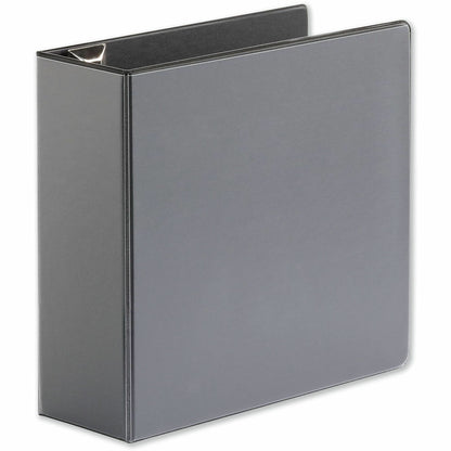 Universal Deluxe Easy-to-Open D-Ring View Binder, 3 Rings, 4" Capacity, 11 x 8.5, Black - 4" Binder Capacity - Letter - 