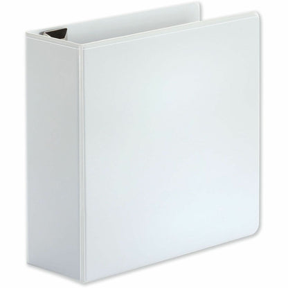 Universal Deluxe Easy-to-Open D-Ring View Binder, 3 Rings, 4" Capacity, 11 x 8.5, White - 4" Binder Capacity - Letter - 