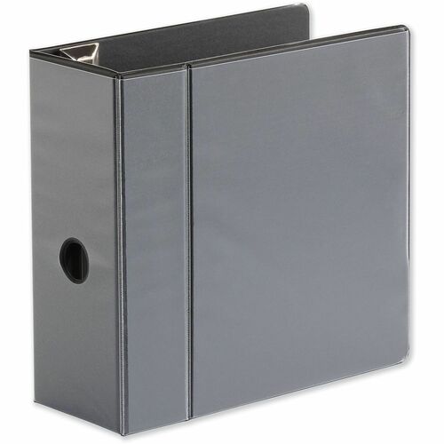 Universal Deluxe Easy-to-Open D-Ring View Binder, 3 Rings, 5" Capacity, 11 x 8.5, Black - 5" Binder Capacity - Letter - 