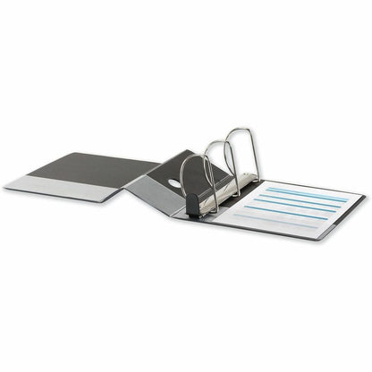 Universal Deluxe Easy-to-Open D-Ring View Binder, 3 Rings, 5" Capacity, 11 x 8.5, Black - 5" Binder Capacity - Letter - 