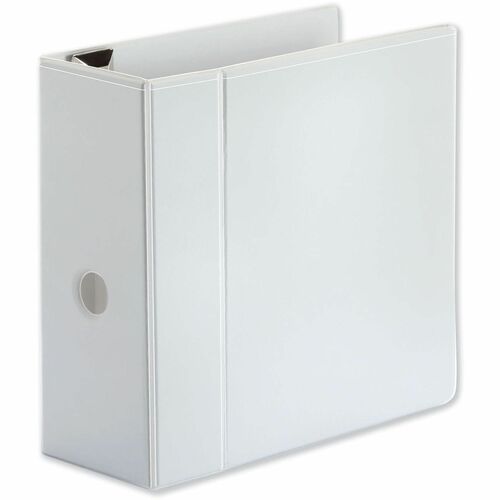 Universal Deluxe Easy-to-Open D-Ring View Binder, 3 Rings, 5" Capacity, 11 x 8.5, White - 5" Binder Capacity - Letter - 