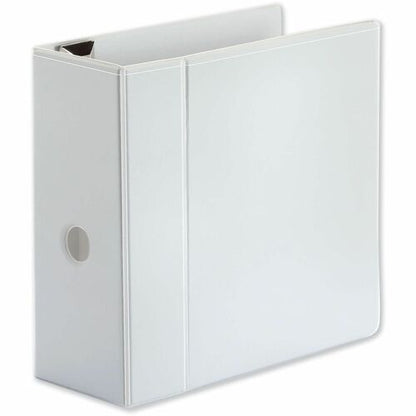 Universal Deluxe Easy-to-Open D-Ring View Binder, 3 Rings, 5" Capacity, 11 x 8.5, White - 5" Binder Capacity - Letter - 