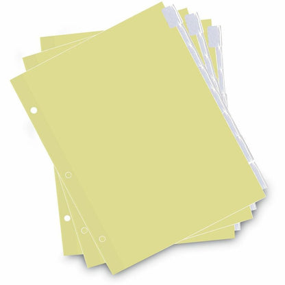 Universal Insertable Tab Index, 8-Tab, 11 x 8.5, Buff, Clear Tabs, 6 Sets - 8 Write-on Side Tab(s) - Letter - 8.50" Widt