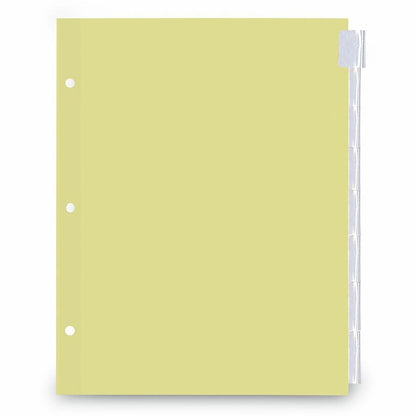 Universal Insertable Tab Index, 8-Tab, 11 x 8.5, Buff, Clear Tabs, 6 Sets - 8 Write-on Side Tab(s) - Letter - 8.50" Widt