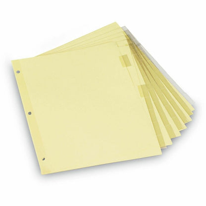 Universal Insertable Tab Index, 8-Tab, 11 x 8.5, Buff, Clear Tabs, 6 Sets - 8 Write-on Side Tab(s) - Letter - 8.50" Widt