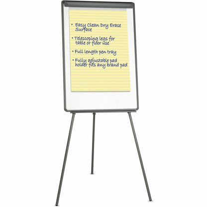 Universal Dry Erase Board with Tripod Easel, 29" x 41" , White Surface - 29" (2.4 ft) Width x 41" (3.4 ft) Height - Whit