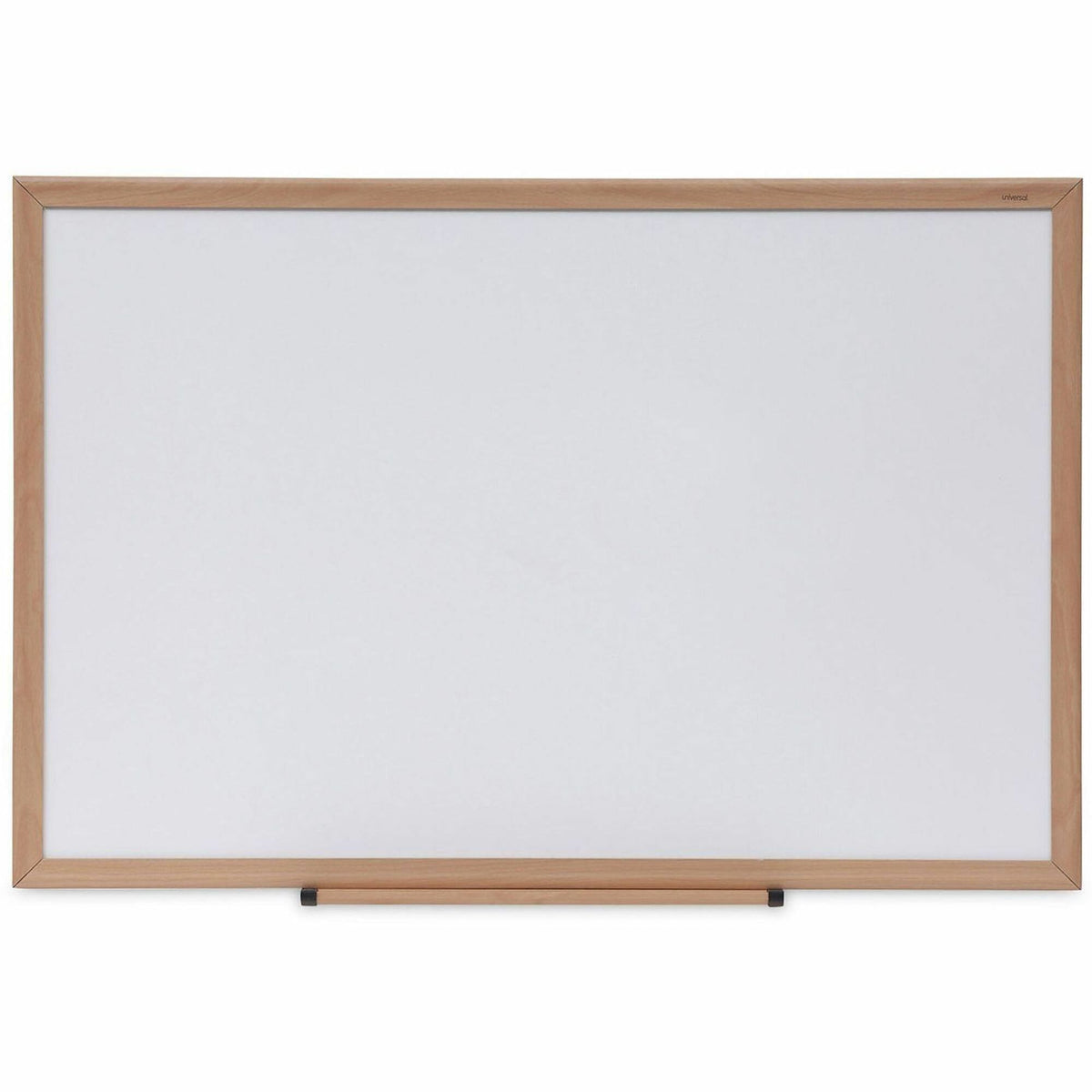 Universal Dry Erase Board - 36" (3 ft) Width x 24" (2 ft) Height - White Melamine Surface - Oak Medium Density Fiber (MD