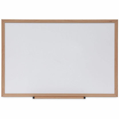 Universal Dry Erase Board - 36" (3 ft) Width x 24" (2 ft) Height - White Melamine Surface - Oak Medium Density Fiber (MD