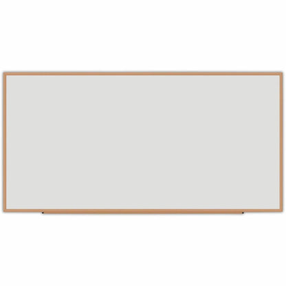 Universal Dry Erase Board - 96" (8 ft) Width x 48" (4 ft) Height - White Melamine Surface - Oak Medium Density Fiber (MD