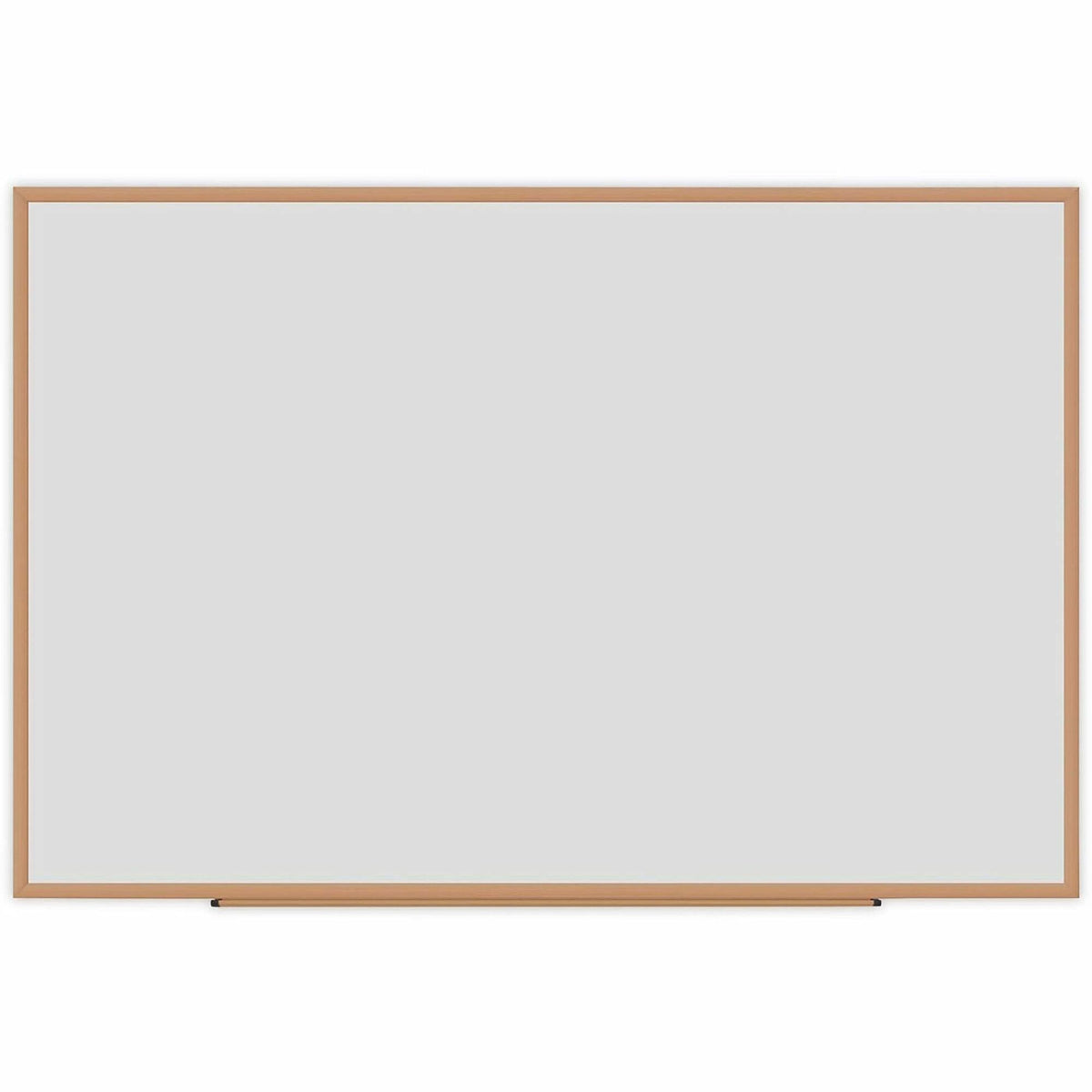 Universal Dry Erase Board - 72" (6 ft) Width x 48" (4 ft) Height - White Melamine Surface - Oak Medium Density Fiber (MD