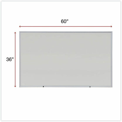 Universal Dry Erase Board - 60" (5 ft) Width x 36" (3 ft) Height - White Melamine Surface - Anodized Aluminum Frame - 1 