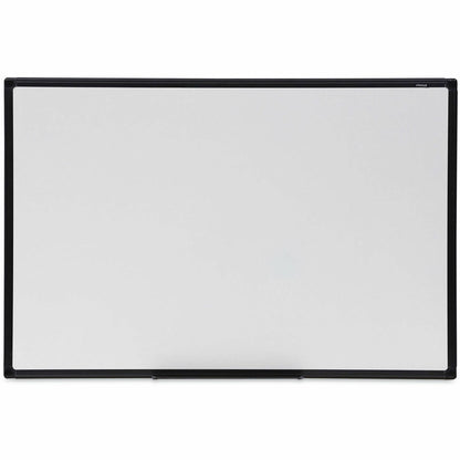 Universal Dry Erase Board - 36" (3 ft) Width x 24" (2 ft) Height - White Melamine Surface - Black Anodized Aluminum Fram