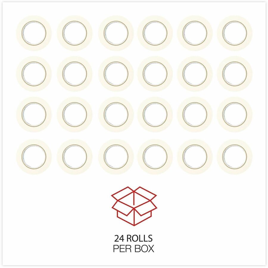 Universal General-Purpose Masking Tape, 3" Core, 48 mm x 54.8 m, Beige, 24/Carton - 59.93 yd Length x 1.89" Width x 5.5 