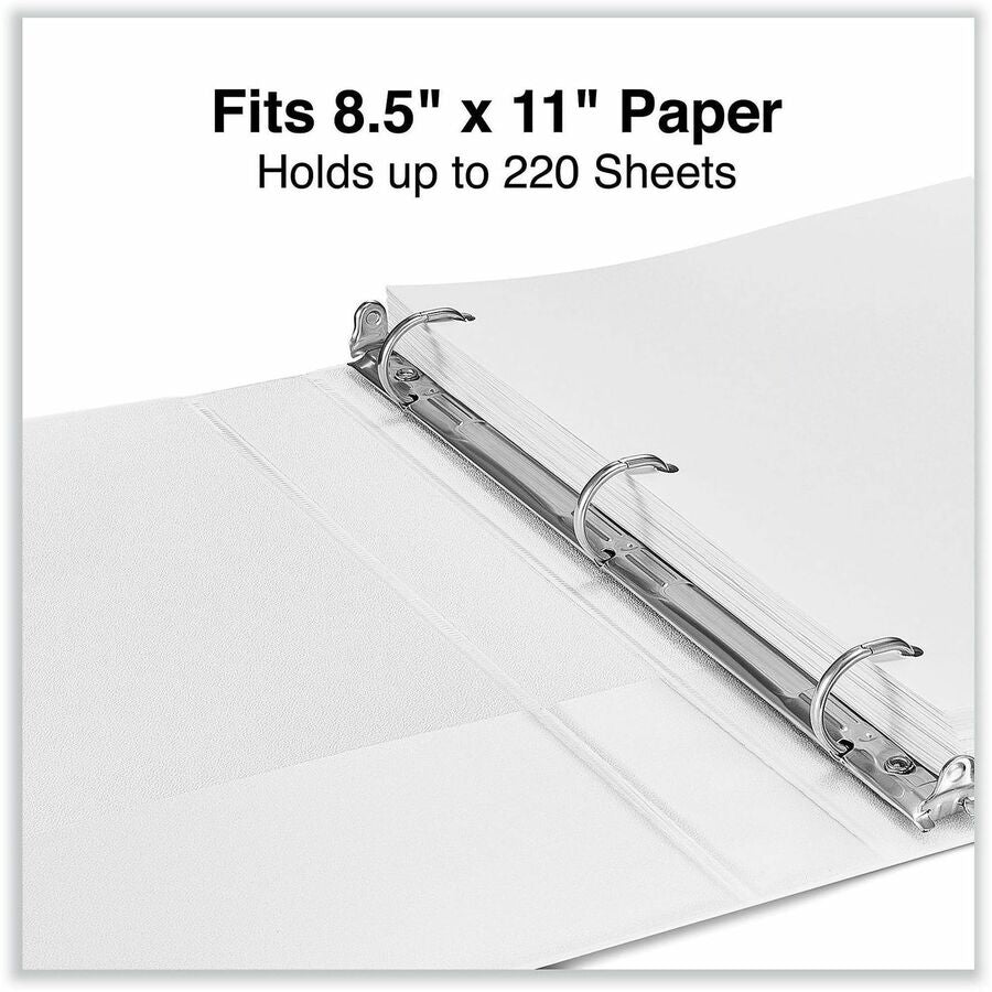 Universal Slant D-Ring View Binder, 3 Rings, 1" Capacity, 11 x 8.5, White, 4/Pack - 1" Binder Capacity - Letter - 8 1/2"