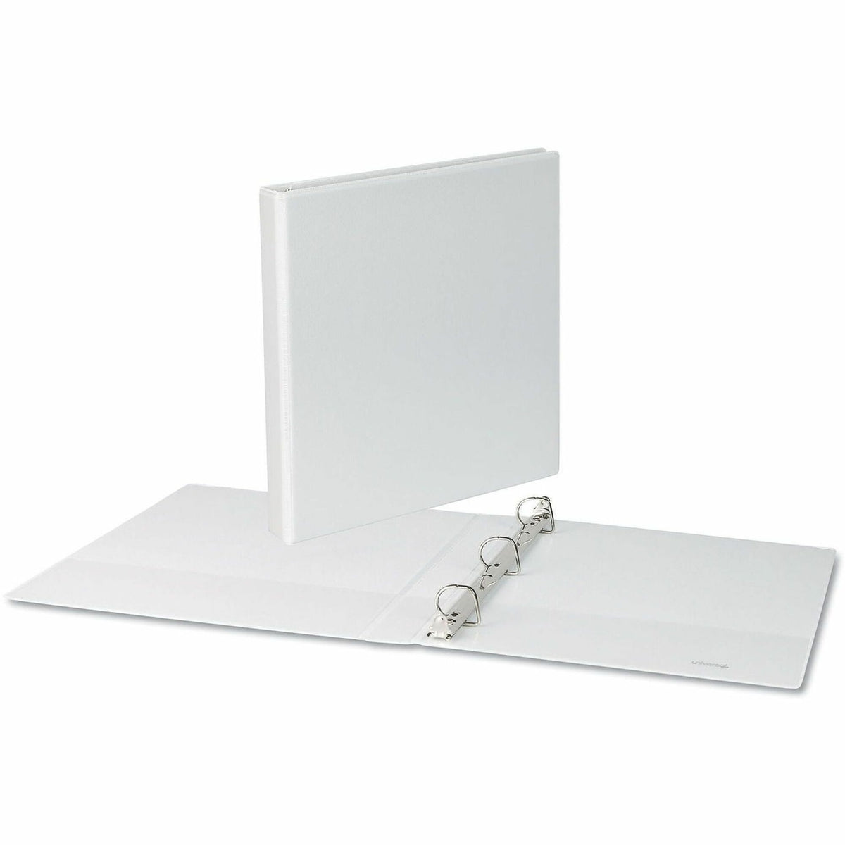 Universal Slant D-Ring View Binder, 3 Rings, 1" Capacity, 11 x 8.5, White, 4/Pack - 1" Binder Capacity - Letter - 8 1/2"