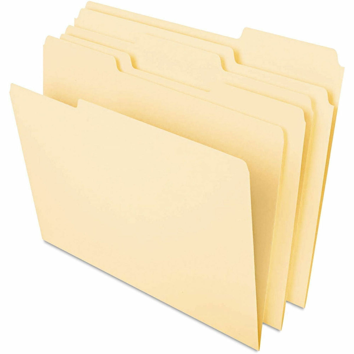 Universal 1/3 Tab Cut Legal Top Tab File Folder - 8 1/2" x 14" - 3/4" Expansion - Assorted Tab Position - 14 pt. - Manil