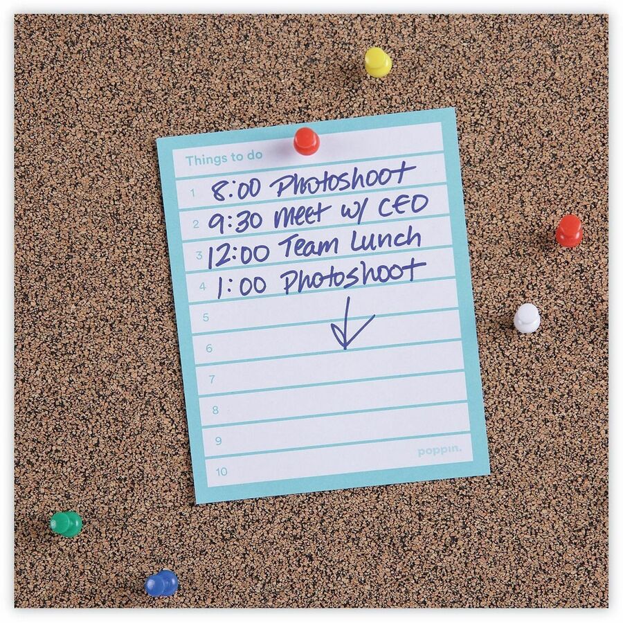 Universal Bulletin Board - 23.62" Board Height x 35.43" Board Width x 0.47" Board Depth - Brown Rubber, Cork Surface - 1