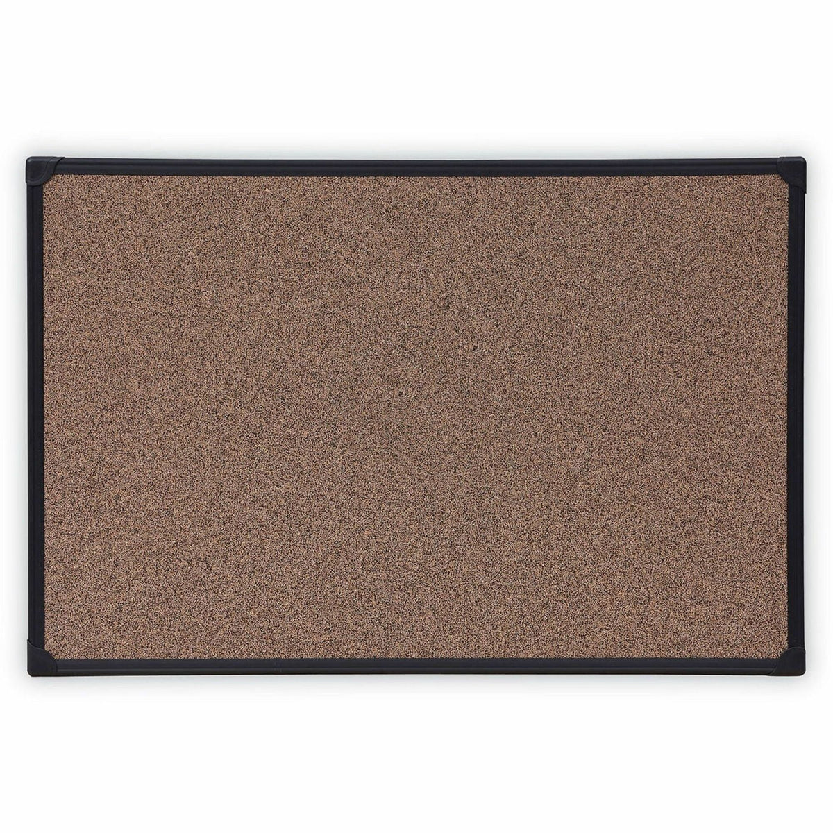 Universal Bulletin Board - 23.62" Board Height x 35.43" Board Width x 0.47" Board Depth - Brown Rubber, Cork Surface - 1