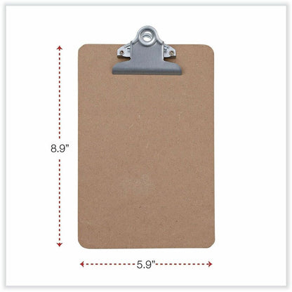 Universal Clipboard - 0.75" Clip Capacity - Storage for Document, Form, Paper - 5" x 8" Sheet Size - Hardboard - Brown -