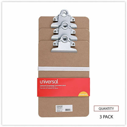 Universal Clipboard - 0.75" Clip Capacity - Storage for Document, Form, Paper - 5" x 8" Sheet Size - Hardboard - Brown -