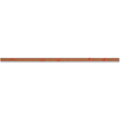 Universal Bulletin Board - 1" Board Height x 24" Board Width - Brown Cork Surface - Self-healing, Easy Installation - Si