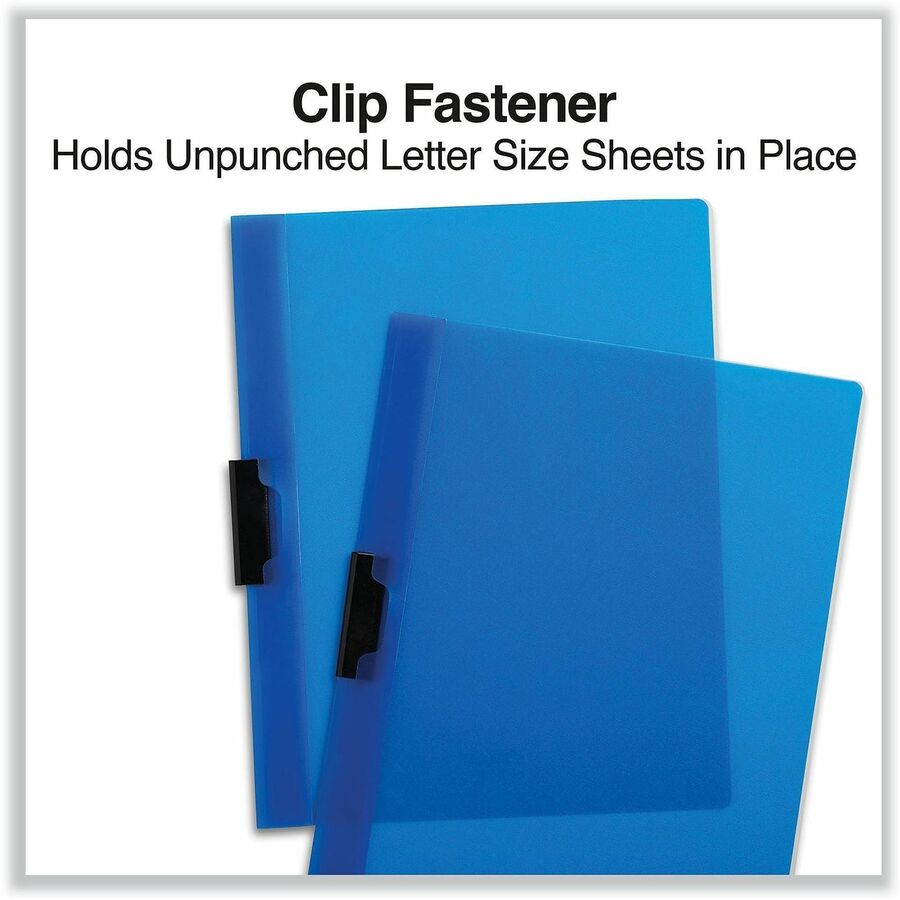 Universal Report Cover - 8 1/2" x 11" - 30 Sheets Capacity - 1 x Clip Fastener - Unpunched - 30 / Pack