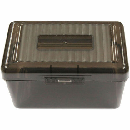 Universal Card Holder - Support 3" x 5" Media - 3.5" Height x 5.6" Width x 3.3" Depth - Plastic - Translucent Black - 2 