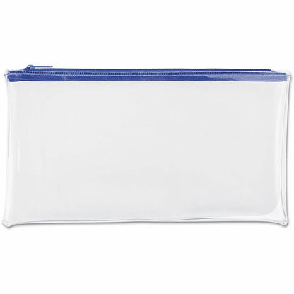 Universal Carrying Case (Wallet) Cash - Blue, Clear - Plastic, Polyethylene Body - 6" Height x 11" Width - 2 / Pack
