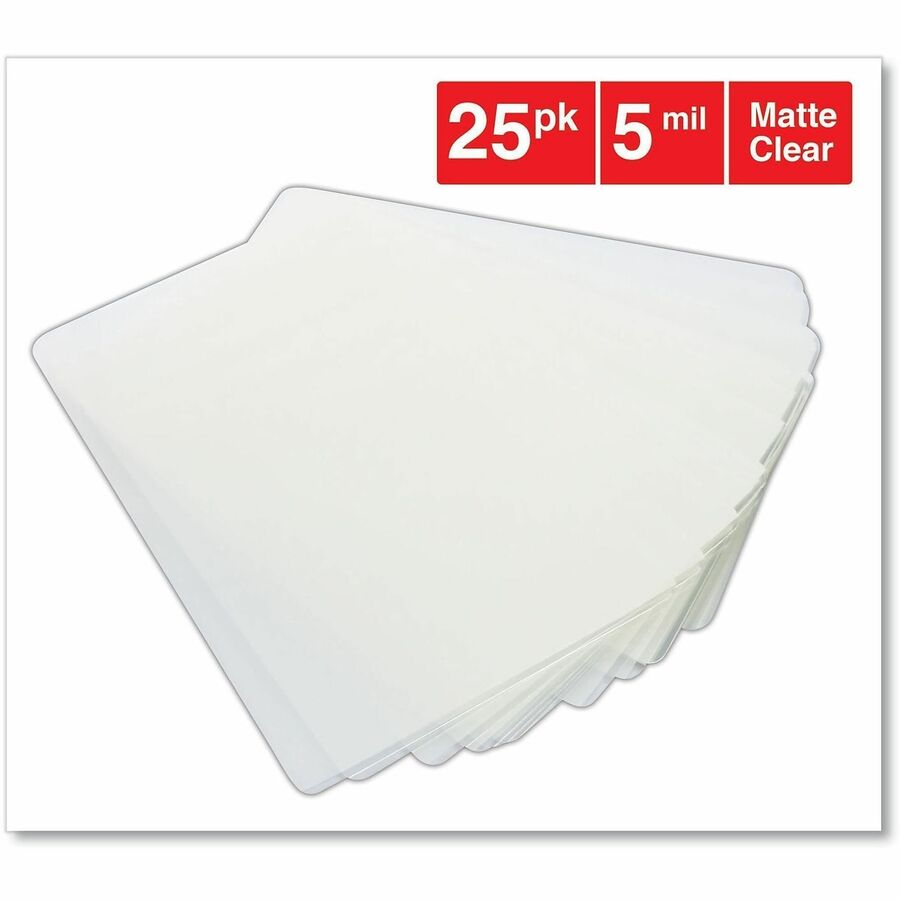 Universal Laminating Pouch - Sheet Size Supported: Index Card 5" Width x 3" Length - 25 / Pack