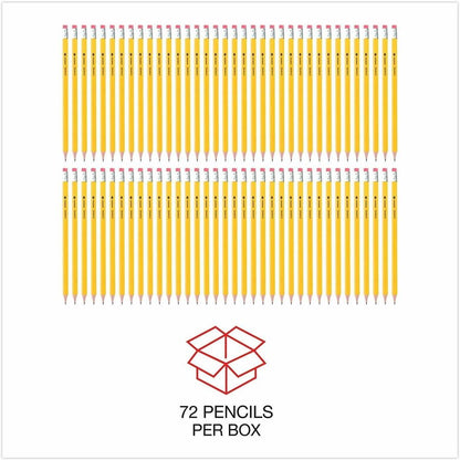 Universal Wood Pencil - Black Lead - #2, HB - Yellow Wood Barrel - 72 / Pack