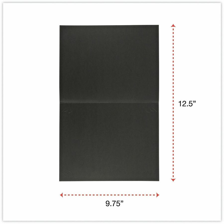 Universal Letter, A4 Certificate Holder - 8" x 10" , 8" x 10" , 8" x 10" - Paper - Black - 6 / Pack