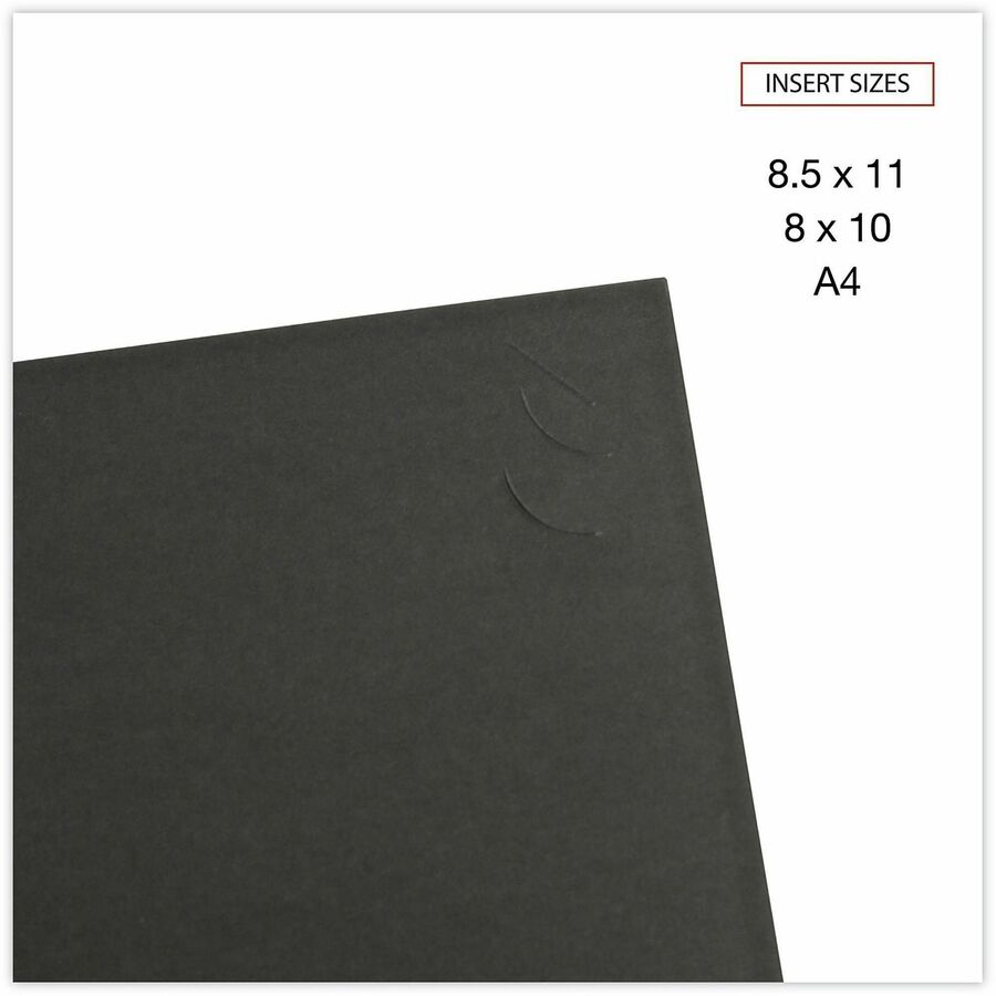 Universal Letter, A4 Certificate Holder - 8" x 10" , 8" x 10" , 8" x 10" - Paper - Black - 6 / Pack