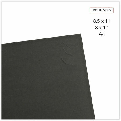 Universal Letter, A4 Certificate Holder - 8" x 10" , 8" x 10" , 8" x 10" - Paper - Black - 6 / Pack