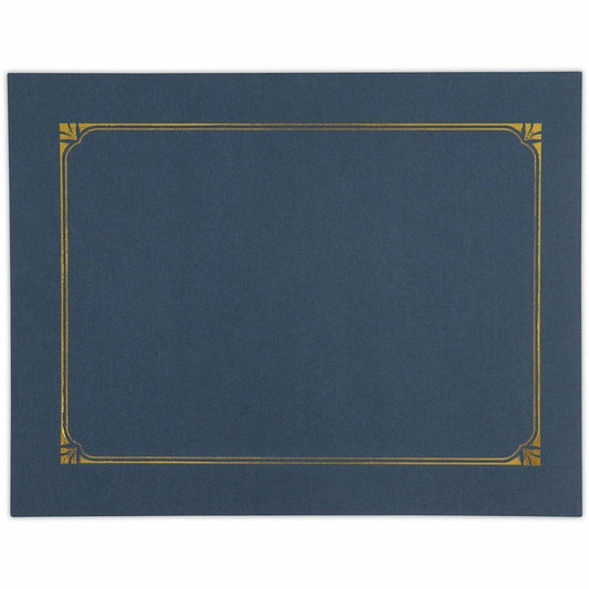 Universal Letter, A4 Certificate Holder - 8" x 10" , 8" x 10" , 8" x 10" - Paper - Navy - 6 / Pack