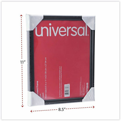Universal Document Frame - 12" x 9.50" Frame Size - Holds 8.50" x 11" Insert - Rectangle - Vertical, Horizontal - Dust R