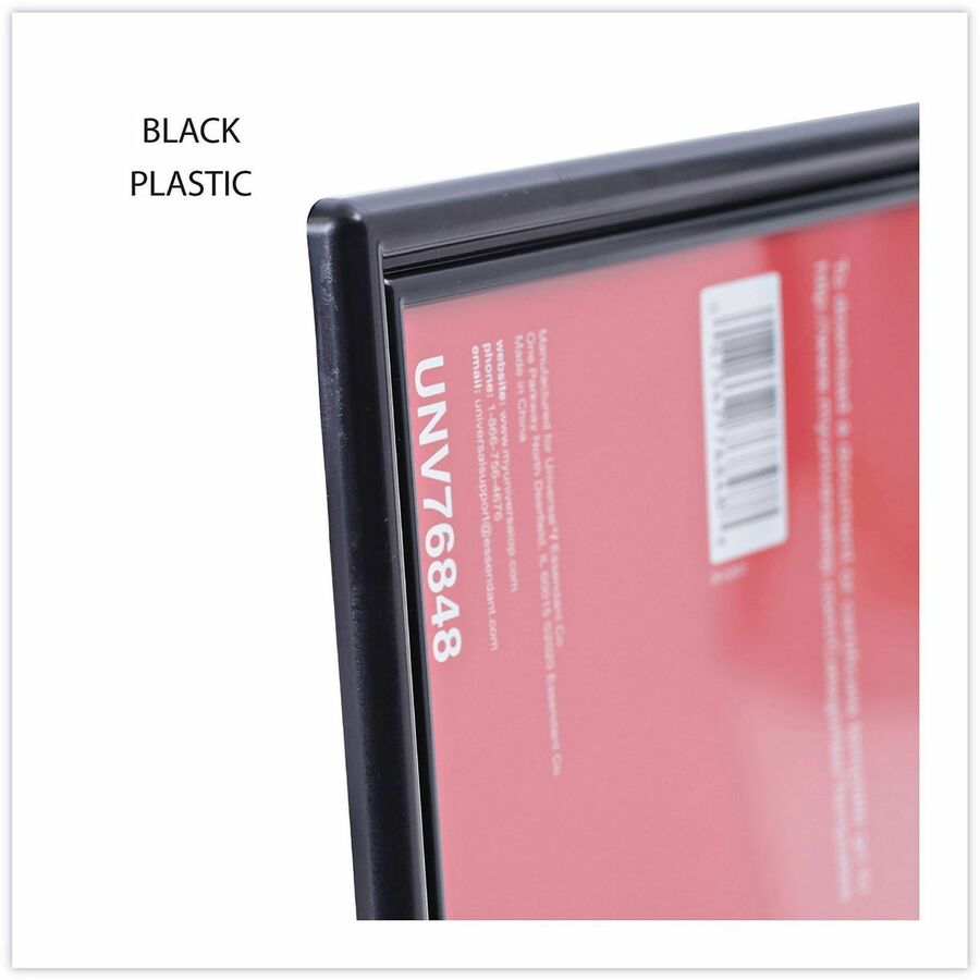 Universal Document Frame - 12" x 9.50" Frame Size - Holds 8.50" x 11" Insert - Rectangle - Vertical, Horizontal - Dust R