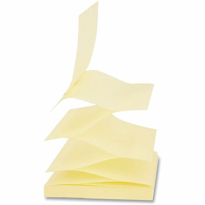 Universal Notepad - 90 Sheets - Plain - 3" x 3" Sheet Size - Yellow Paper - Paper Cover - 24 / Pack