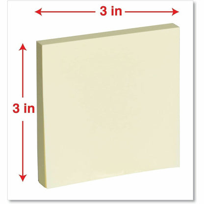 Universal Notepad - 90 Sheets - 3" x 3" Sheet Size - Assorted Pastel Paper - Paper Cover - 24 / Pack