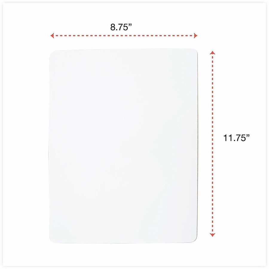 Universal Lap/Learning Dry-Erase Board, 11.75" x 8.75" , White Surface, 6/Pack - 11.8" (1 ft) Width x 8.8" (0.7 ft) Heig