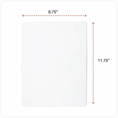 Universal Lap/Learning Dry-Erase Board, 11.75" x 8.75" , White Surface, 6/Pack - 11.8" (1 ft) Width x 8.8" (0.7 ft) Heig