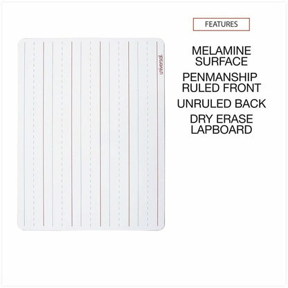 Universal Dry Erase Board - 11.8" (1 ft) Width x 8.8" (0.7 ft) Height - White Melamine Surface - 6 / Pack